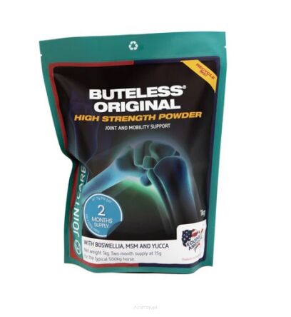 EQUINE AMERICA UK Buteless Original Strength Powder 1 kg (zapas na 2 m-ce)